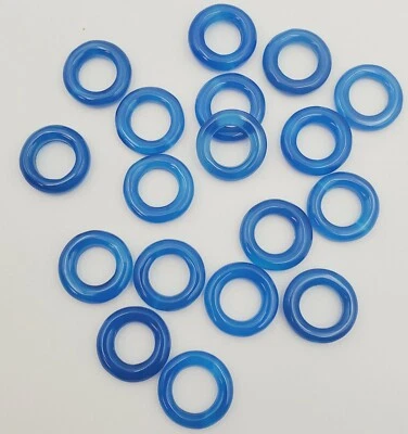 Piedra preciosa rosquilla azul ónix natural 18 piezas 18 mm Foto 1 de 2