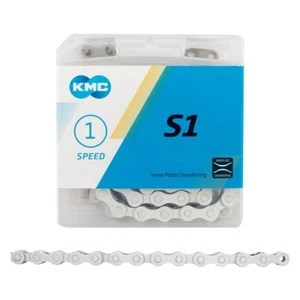 KMC S1 BMX CHAIN *NEW* 1/2"X1/8" Race Street WHITE - Picture 1 of 1