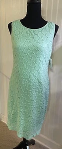 Ronni Nicole Mint Dress Lace Overlay Sz 10 Scoop Neck Scalloped Hem, Sleeveless - Picture 1 of 8