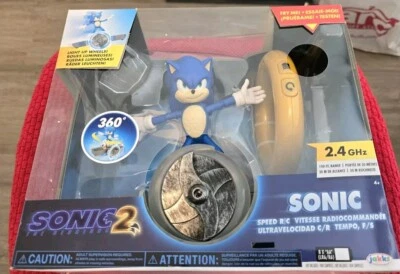 Sonic The Hedgehog 2 Movie Sonic Speed RC 2.4 GHz Toy Light Up Wheels New - Image 1 of 4