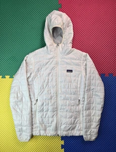 Patagonia Nano Puff White Brick Insulated Hi Loft Zip Hoody Womens Size Medium M - Bild 1 von 7