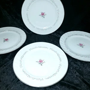 10" Royal Swirl Fine China Japan Plate Lot Of 4 - Picture 1 of 7
