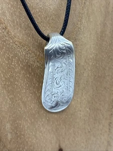 Colgante vintage con mango de horquilla WP enchapado en plata sello hecho a mano reciclado regalo - Imagen 1 de 12