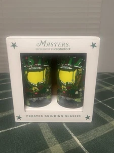 NEW The Masters 2025 Frosted 2 Drinking Glasses Augusta National - Picture 1 of 1