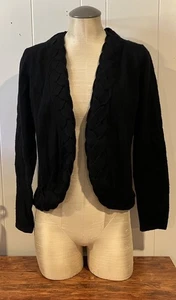 Jones NY Signature Open Front Black Cardigan Size S - Picture 1 of 7