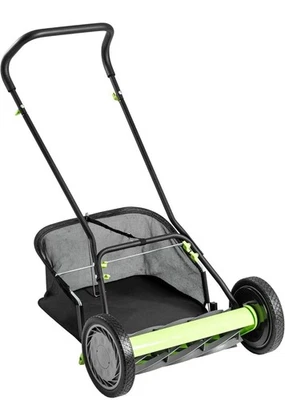 Earthwise Handspindelmäher 18" mit Fangkorb und 9-Messer-Klinge Rasenmäher - Bild 1 von 3