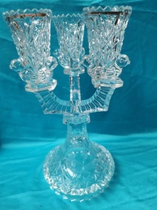 Hofbauer Portacandele Cristallo 3 Bracci, Vintage, Collezione The Byrdes - Foto 1 di 2
