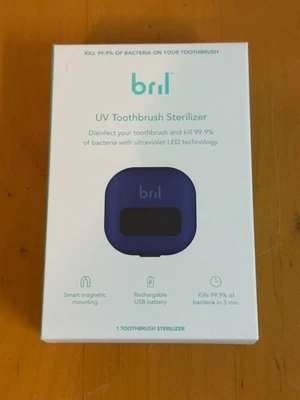 Cepillo de dientes BRIL UV desinfectante esterilizador recargable azul caja abierta ¡ENVÍO GRATUITO! Foto 1 de 2