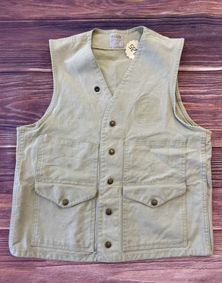 Chaleco de Trabajo Vintage CC Filson Lona Caqui Estilo 8 Crucero Talla 36 Caza Pesca Foto 1 de 4