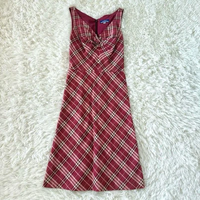 Burberry Blue Label Nova Check Knee-Length Dress in Rose-Pink 36/VG LTD From JP - Image 1 of 4