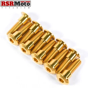 Triumph Speed Twin 900 1200 Thruxton 1200 Titanium Front Disc Bolts, Gold, Hex - Picture 1 of 3