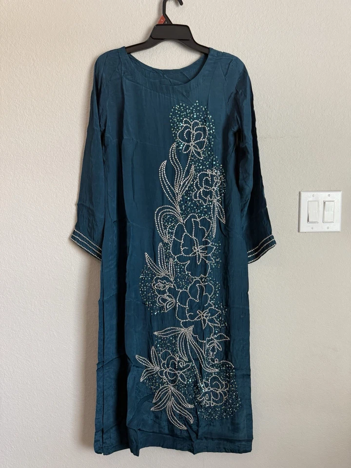 Traje de boda indio paquistaní Shalwar Kameez Bollywood Eid talla pequeña mediana Foto 1 de 4