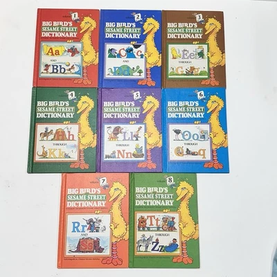 Big Bird's Sesame Street Dictionary Books #1-8 A-Z Complete Set 1981 Hardcover - Image 1 of 4