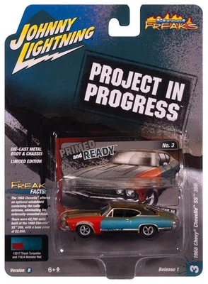 Johnny Lightning Street Freaks 1968 Chevelle Project in Progress Turquoise 1/64 - Image 1 of 3