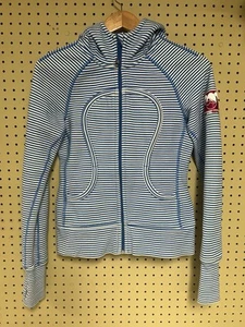 Sudadera con Capucha de Buceo Lululemon M Clásica Rayas Azul Blanco Ajuste Bordado *Marca - Imagen 1 de 8