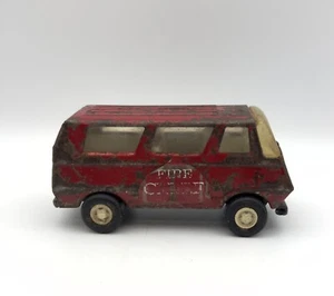 Vintage Tonka Fire Chief Van Red Pressed Steel Truck Car Toy 5 Inch - Picture 1 of 6