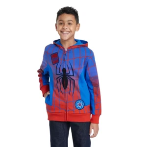 Boys Marvel Spider Man Sweatshirt Royal Size L - Picture 1 of 1