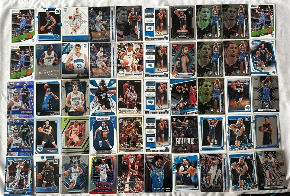 Lote de 50 tarjetas de novato Orlando Magic RC Hardaway Suggs Wagner Payton Anthony Howard Foto 1 de 1
