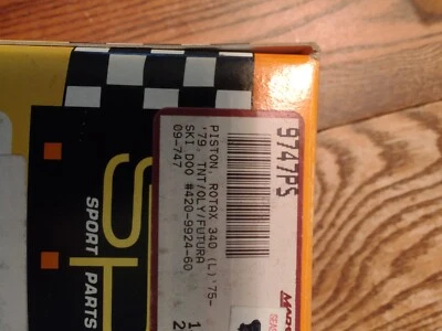 Kit Pistón SPI 9747PS MOTO SKI DOO FUTURA EVEREST 340 E 1977-1979 Talla 59,50 mm Foto 1 de 4