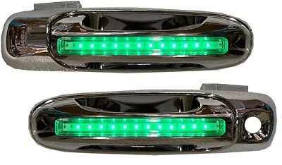 New Front Door Handle Set for 2002-2008 Dodge Ram 1500 2500 3500 LED/Green - Imagem 1 de 2