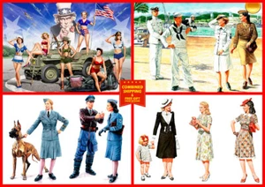 PACCHETTO LOTTO DONNE IN GUERRA SERIE 4 KIT PLASTICA 1/35 MASTER BOX - Foto 1 di 12