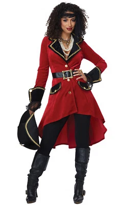 Brand New High Seas Heroine Pirate Captain Hook Inspired Adult Costume - Image 1 of 2