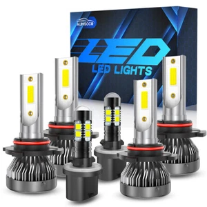 Para For Chevy Silverado 1500 2500 3500 1999-2002 6X Faro LED + Luces antiniebla - Picture 1 of 12