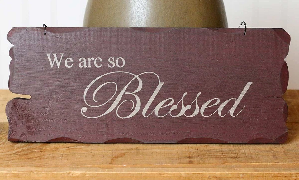 Letrero de madera We Are Blessed cita inspiradora decoración primitiva rústica 12 pulgadas Foto 1 de 1
