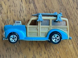 Mattel HOT WHEELS 1979 40's FORD WOODIE W/ Surf Boards Woody VERY RARE TEAL! - Picture 1 of 2