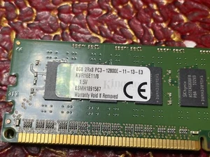 Kingston PC3-12800 8 GB DIMM 1600 MHz DDR3 SDRAM Memory (KVR16E11/8) - Picture 1 of 1