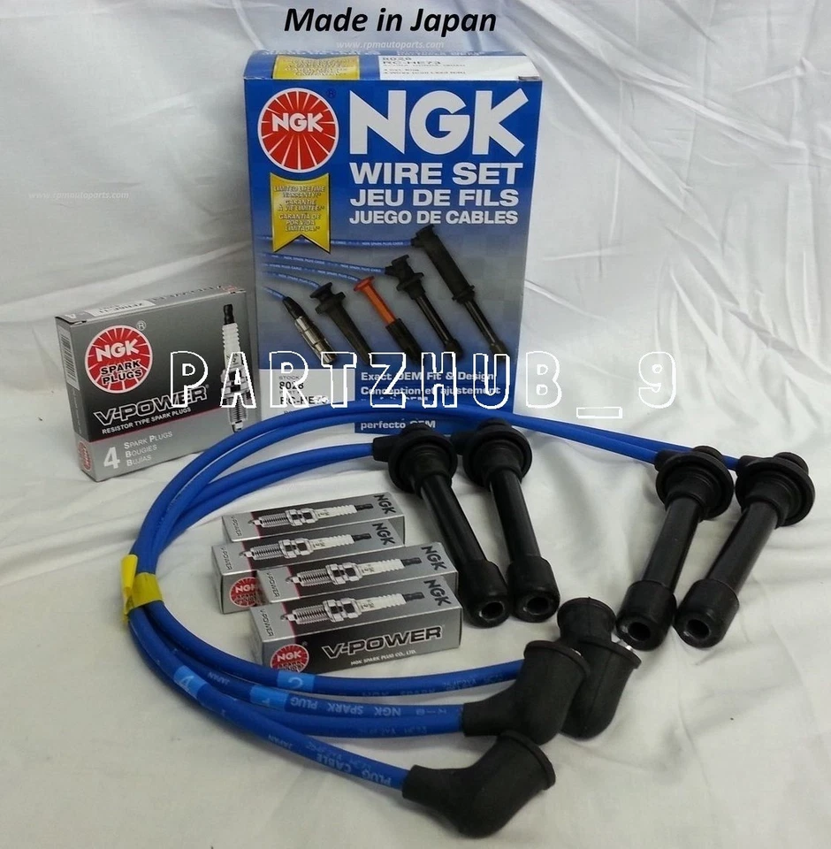 Juego de cables azules HE62+NGK V-Power OEM ZFR5F11 para Honda Accord NGK 92-97 Foto 1 de 1