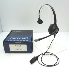 CallTel SupraPro HW351N Mono Noise-Canceling Wideband Phone QD Headset - NEW BOX - Zdjęcie 1 z 2