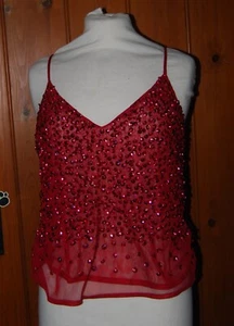 BNWT, ASOS, Ladies, Red, Sparkly, Party, Top, Tunic, size 10 (38) - Picture 1 of 5