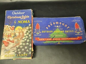 Vintage Noma Outdoor Christmas Lights and Paramount w/Boxes Working NOS - Picture 1 of 16