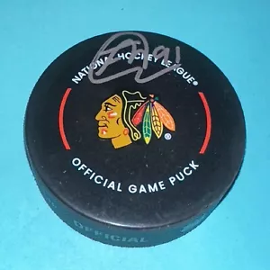 FRANK NAZAR Signed Chicago BLACKHAWKS Official GAME Puck Beckett (BAS) - Picture 1 of 3