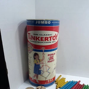 TINKERTOY LARGE SET   about 60 Pieces - Picture 1 of 11