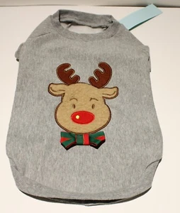 Blueberry Pet Dog Sweater Clothes Christmas Festive Reindeer 14" Back Length - Picture 1 of 2