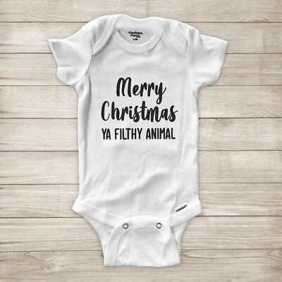 Feliz Navidad Ya Animal Sucio Casa de Vacaciones Solo Kevin Bebé Bebé Body Infantil Foto 1 de 2