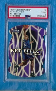 VINCE CARTER 1999-00 FLEER TRADITION NET EFFECT #2 VINCE CARTER PSA 9 TOUGH ! - Picture 1 of 2
