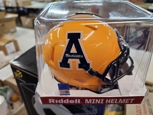 APPALACHIAN STATE MOUNTAINEERS GOLD ALTERNATE REPLICA MINI HELMET NCAA RIDDELL - Picture 1 of 5