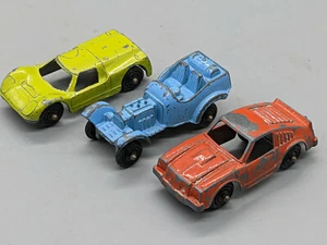 3 Vintage Tootsietoy Diecast Cars – Mustang, Ford GT-5, Blue Roadster-1960's/70s - Picture 1 of 10