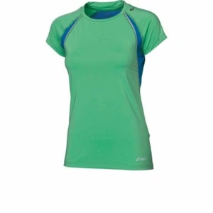 Womens Asics Running Top S/S Reflective L S XS Compression Green & Blue (SS) - Picture 1 of 10