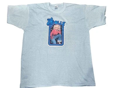 Camiseta Dolly Parton 1978 Holoubek Ebert 50/50 EE. UU. AZUL RARO Para Hombre Talla XL De Colección Años 70 Foto 1 de 4