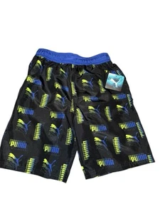 PUMA Boys' Core Essential Athletic Short Size Large In Black,Neon,Gray - Picture 1 of 3