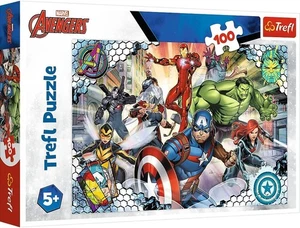 NEW Trefl Jigsaw Puzzle 100 Pieces 5+ Ages Marvel Famous Avengers - Picture 1 of 2
