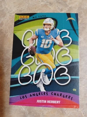 2022 Panini Instant My City #MC-18 Justin Herbert 1/1860 Chargers  - Image 1 of 4