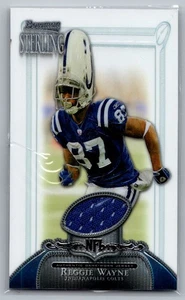 2006 Bowman Sterling Game Worn Jersey Reggie Wayne #BS-RW - Picture 1 of 2