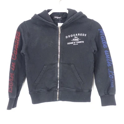 DSQUARED2 Sweatjacke Hoodie  Schwarz  Gr. 8  128  - Bild 1 von 3