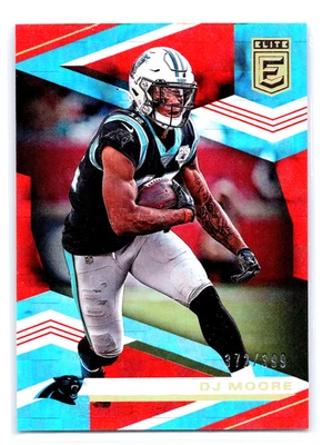 DJ MOORE ELITE RED PARALLEL CARD SP#/399 PANTEHRS 2020 DONRUSS ELITE FOOTBALL - Image 1 of 3