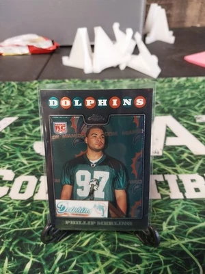 2008 Topps Chrome #TC241 Phillip Merling Rookie RC Miami dolphins football card - Image 1 of 2